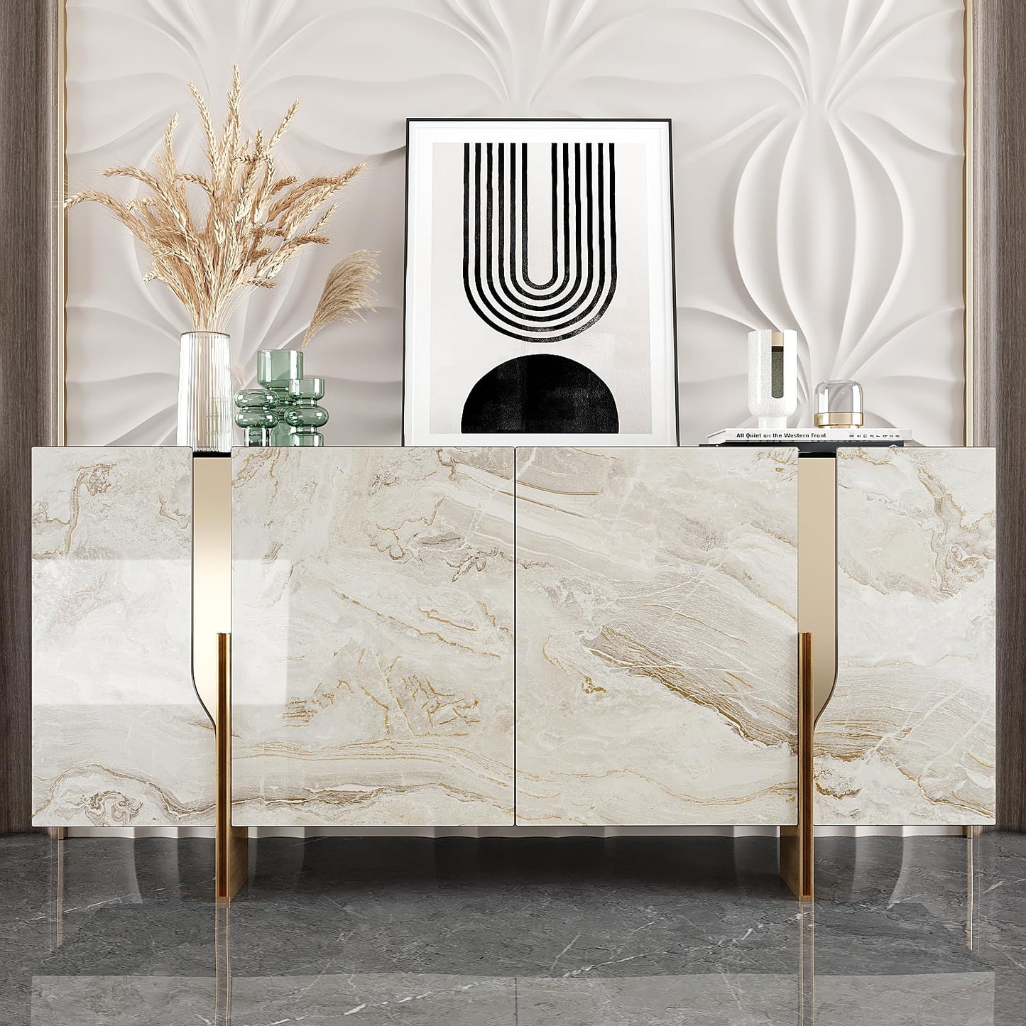 VEELIKE 15.7''x118'' Beige Gold Liquid Marble Contact Paper for Countertops Peel and Stick Waterproof Granite Countertop Paper Self Adhesive Marble Wallpaper Vinyl Roll for Kitchen Bathroom Table Wall - Medaid International