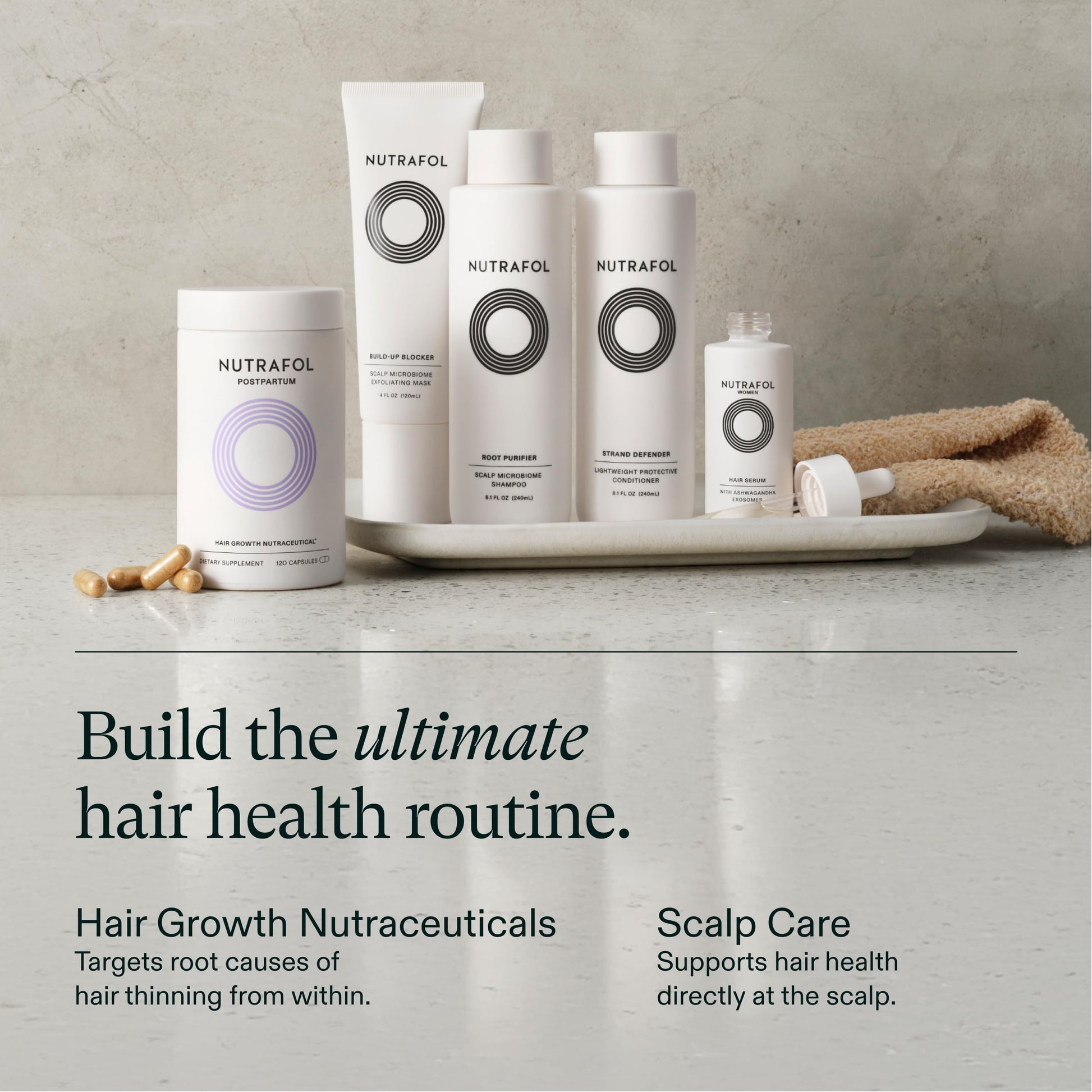 Nutrafol Postpartum Hair Growth Supplements, Clinically Tested for Visibly Thicker Hair and Less Shedding, Breastfeeding-friendly - 1 Month Supply - Medaid International