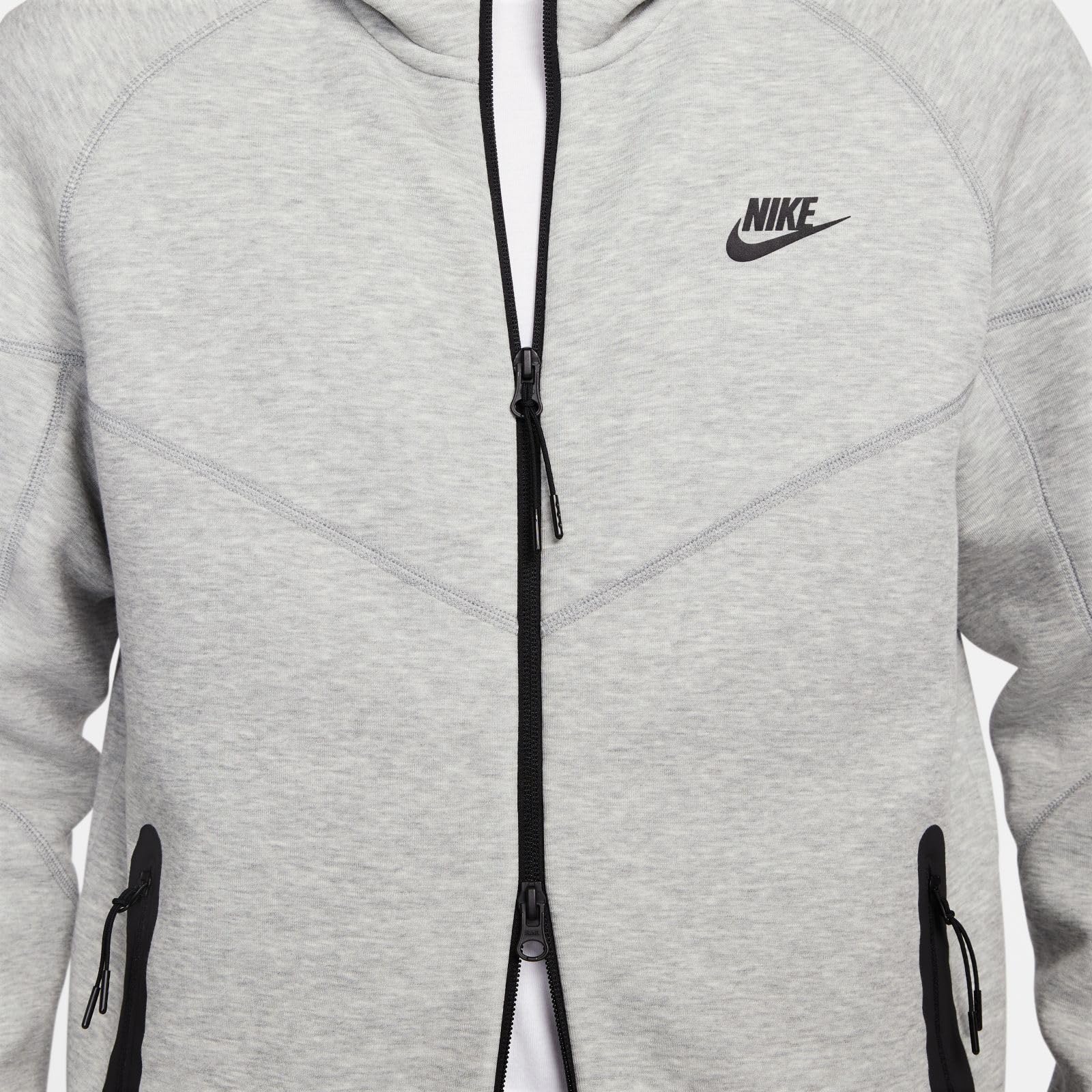 Nike Sportswear Tech Fleece Windrunner Men's Full-Zip Hoodie (DK GREY HEATHER/BLACK, FB7921-063) Size XX-Large - Medaid International