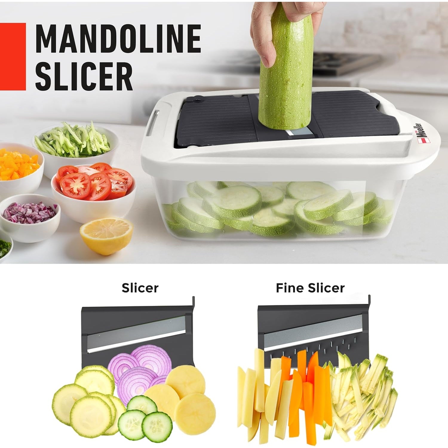 Pro-Series 10-in-1, 8 popular Blade Vegetable Slicer, Vegetable Chopper