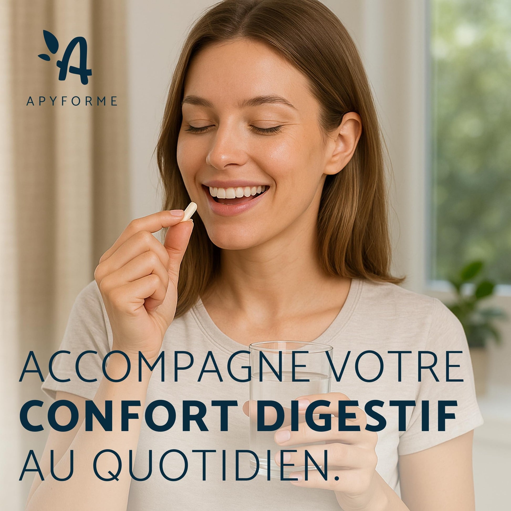 Lactobacillus Gasseri Probiotique Ventre Plat - Flore Intestinale Digestion - 30 Gélules Gastro-Résistantes - Fabriqué en France par Apyforme - Medaid International