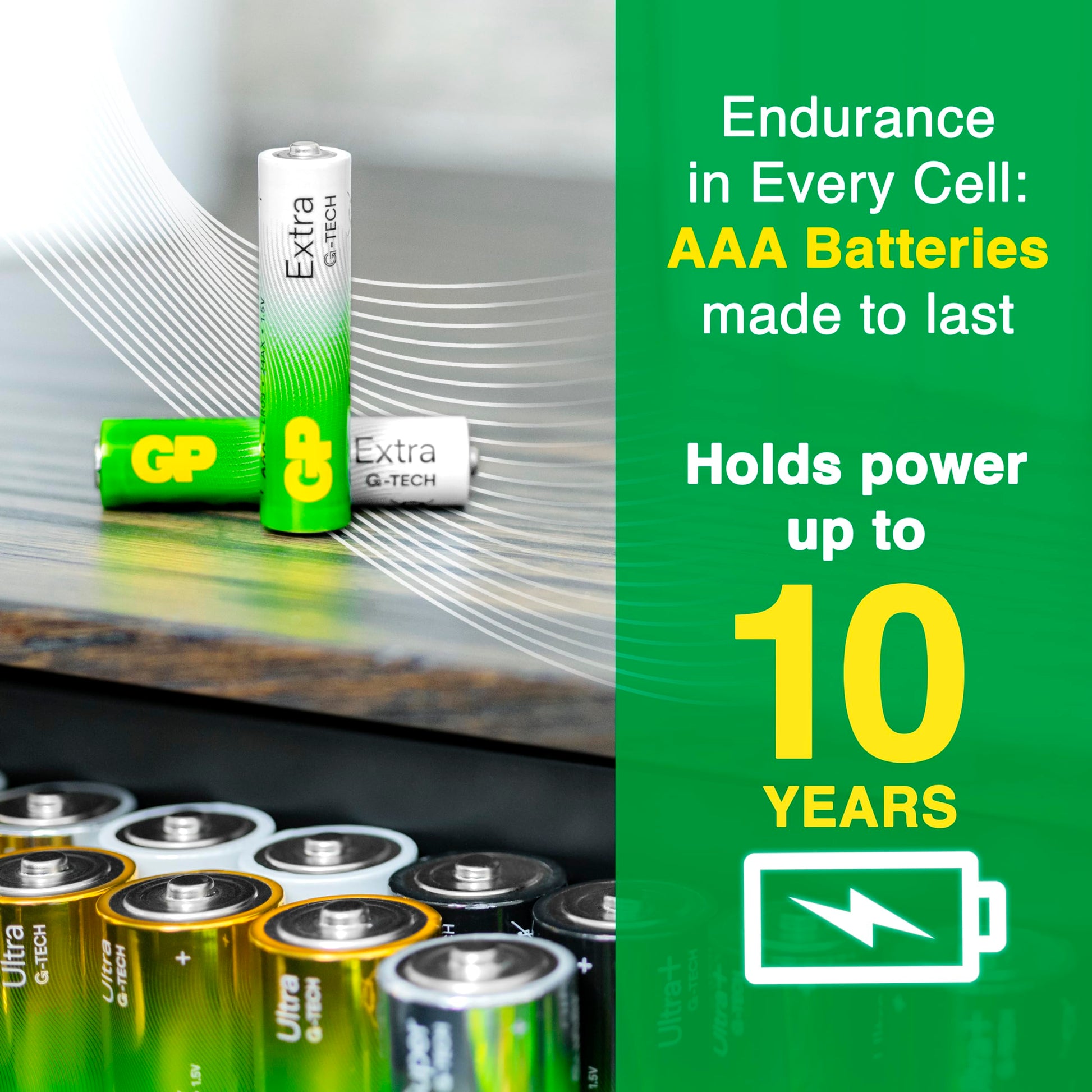 UNIIOON AAA Batteries Pack of 40 1.5V / Micro/Mini/Penlite / LR03 by GP Batteries Extra Alkaline Batteries Suitable for Everyday use in a Variety of Devices - Clocks/Remotes/Mouse/Torch/Etc - Medaid International