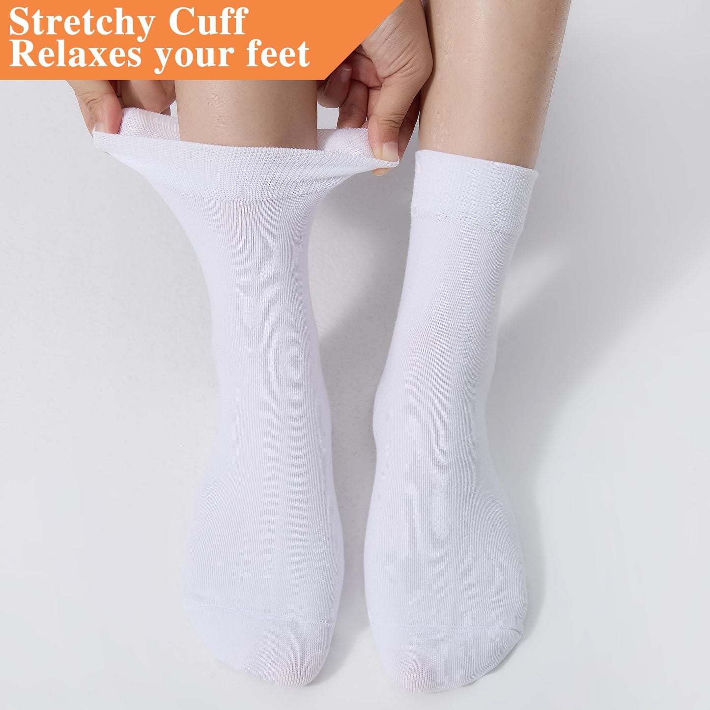 ATBITER Women's Thin Cotton Crew Socks - Soft Above Ankle Bootie Casual Dress Socks 6-Pairs With Gift Box‌ - Medaid International