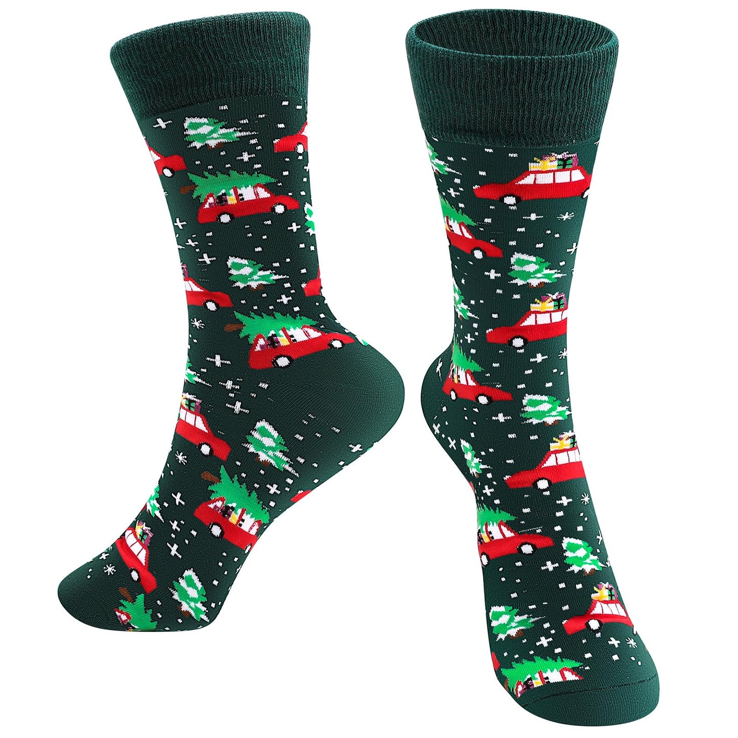 Funny Socks for Women Men Christmas Socks Fuzzy Cozy Novelty Dress Socks Festive Crew Socks Size 7.5-12 - Medaid International