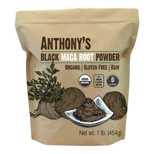 Anthony's Organic Black Maca Powder, 1 lb, Raw, Gluten Free & Non GMO - Medaid International