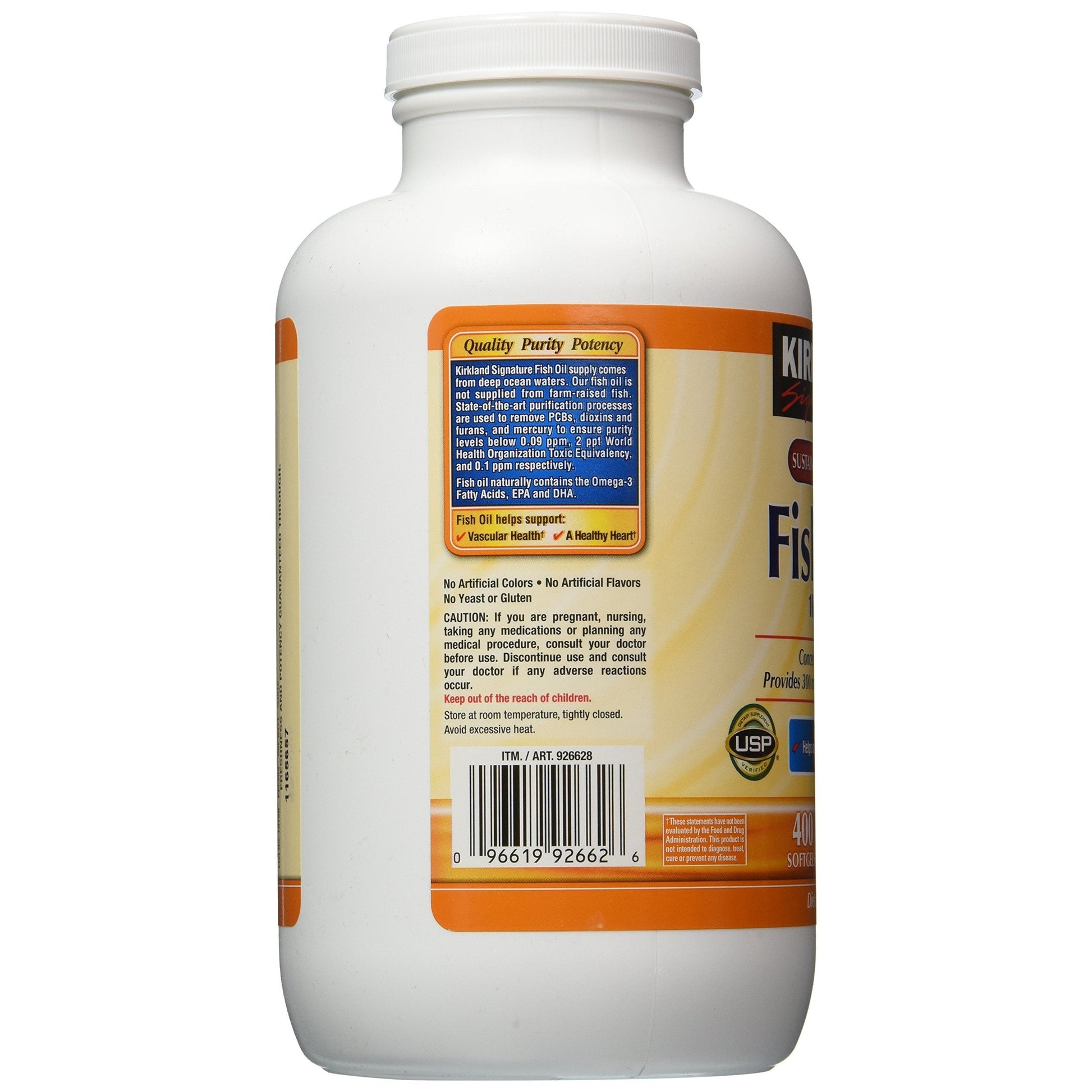 Kirkland Signature Omega-3 Fish Oil Concentrate, 800 Softgels, 1000 mg Fish Oil with 30% Omega-3s (300 mg) - Medaid International