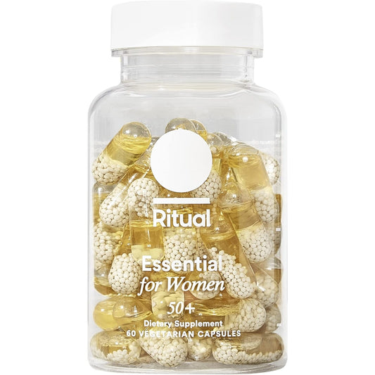 Ritual Multivitamin for Women 50+, Menopause Supplements with Vitamin D3, K2 and Magnesium for Bone Support*, Omega-3 DHA, Vitamin B12, Non-GMO, Mint Essenced, 30 Day Supply, 60 Vegan Capsules - Medaid