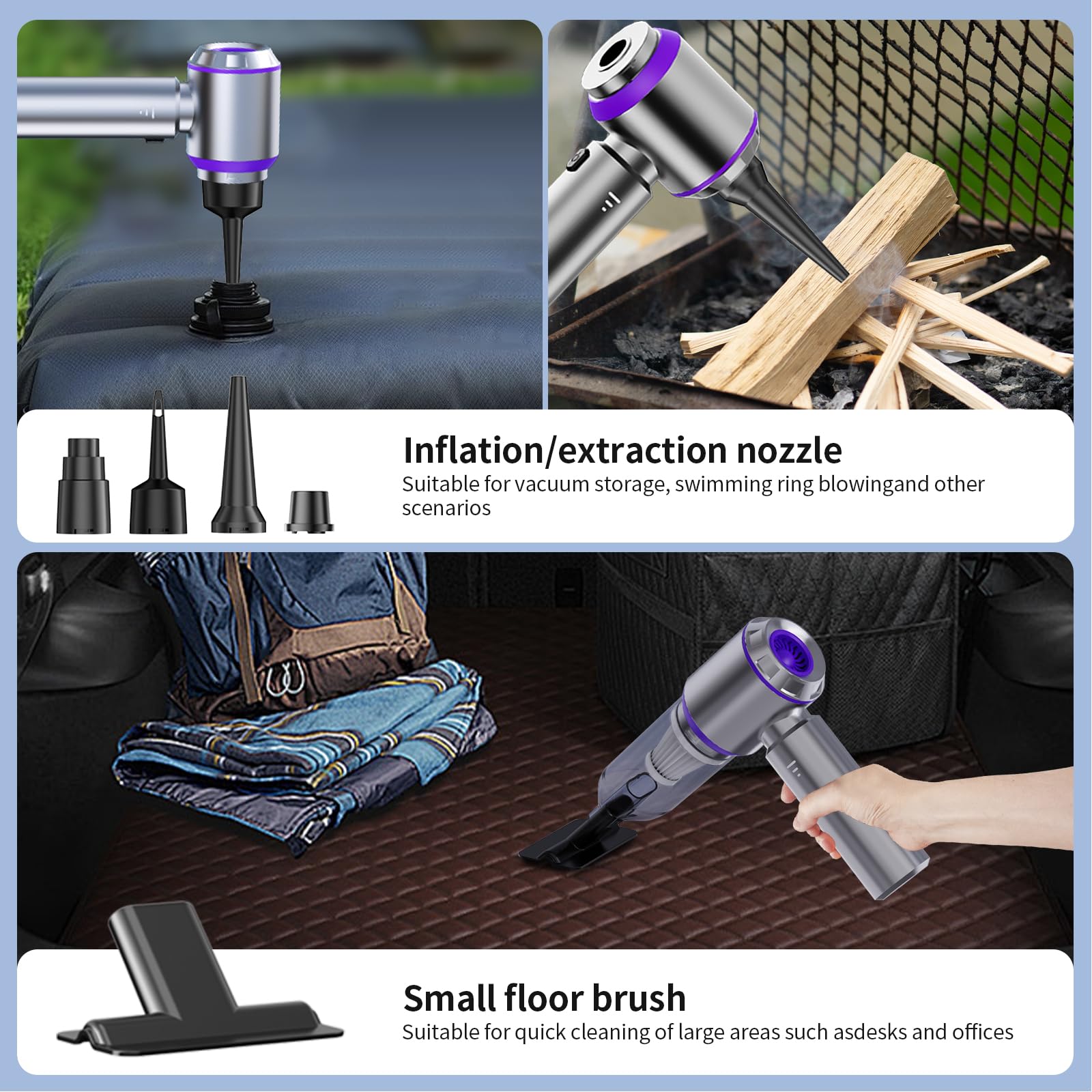 NWDEY Car Vacuum Cleaner High Power 20000Pa – Cordless Handheld Mini Vacuum & Air Duster for Car Detailing, 3-Speed Brushless Motor, 6000mAh Battery, Aspiradora para Carro, Home Office Camping - Medaid International