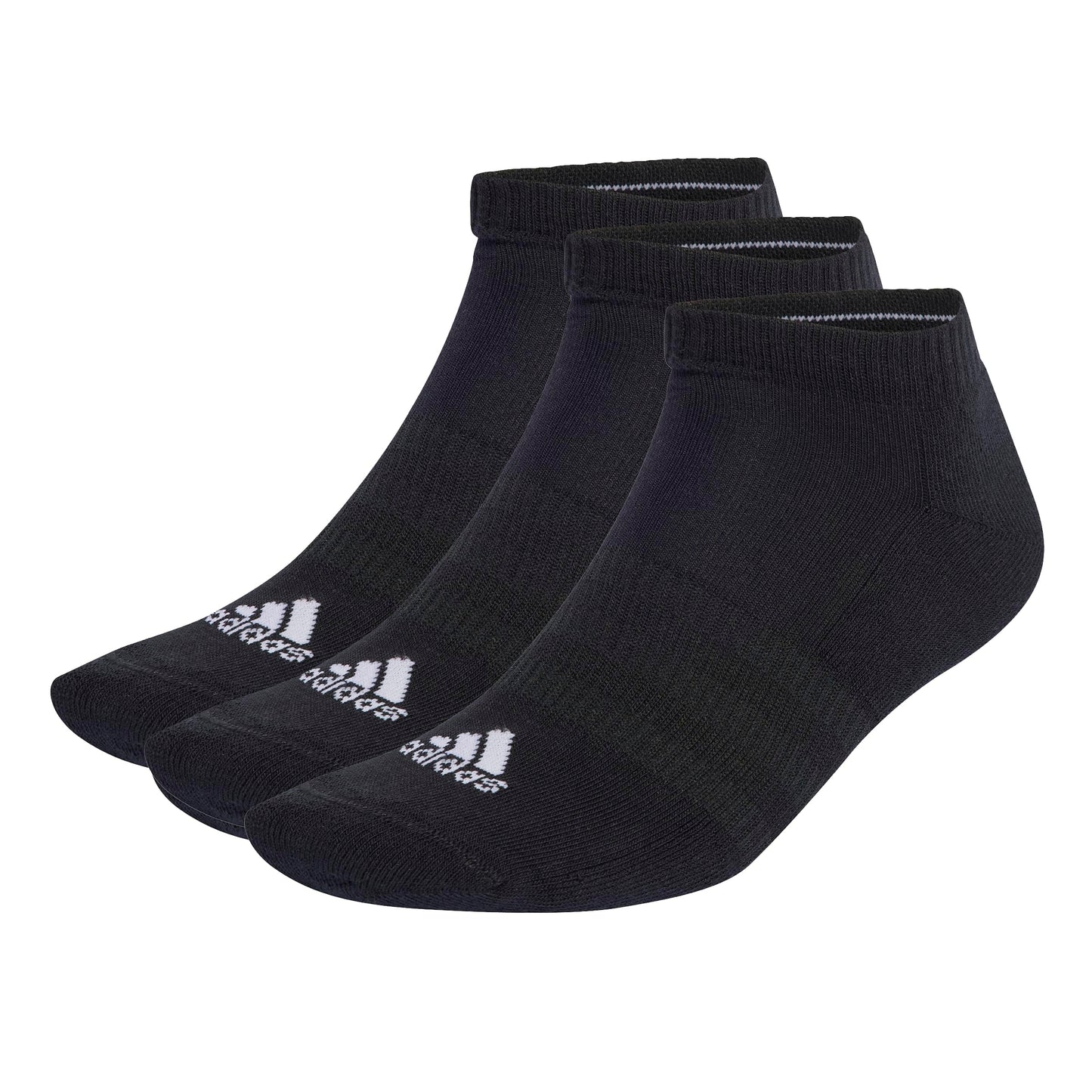 Adidas EBB61 Men's Cushioned Low Cut Socks, Set of 3, black/white (IC1332) - Medaid International