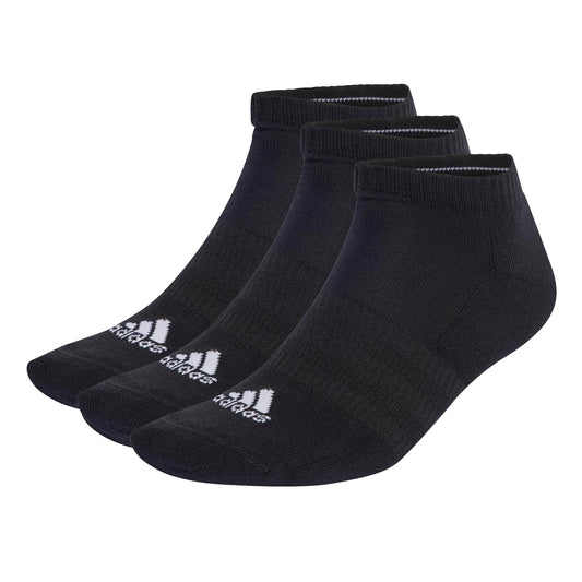 Adidas EBB61 Men's Cushioned Low Cut Socks, Set of 3, black/white (IC1332) - Medaid International