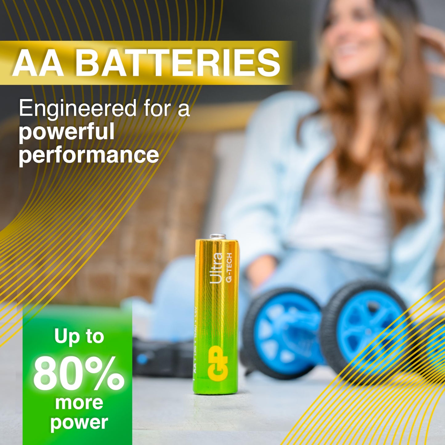 GP Ultra Alkaline LR6 AA High Performance Batteries for Toys & more - 40 Pack - Medaid International