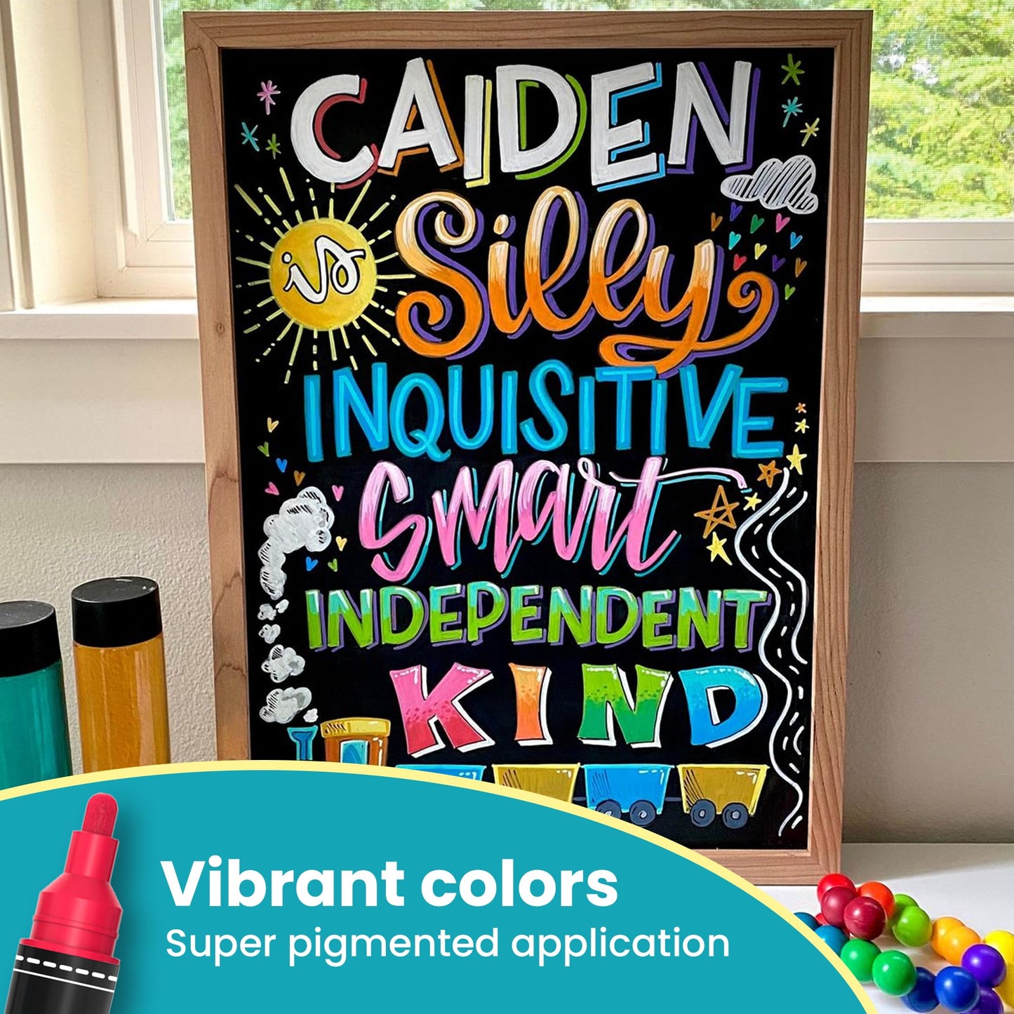 Chalkola Dual Tip Liquid Chalk Markers for Blackboard - (40 Pack, 1mm Fine Tip +5mm Bold) | Wet Erase, Erasable Chalkboard Markers, Chalk Pen for Signs, Car Windows, Wall Calendar, Glass, Board - Medaid International