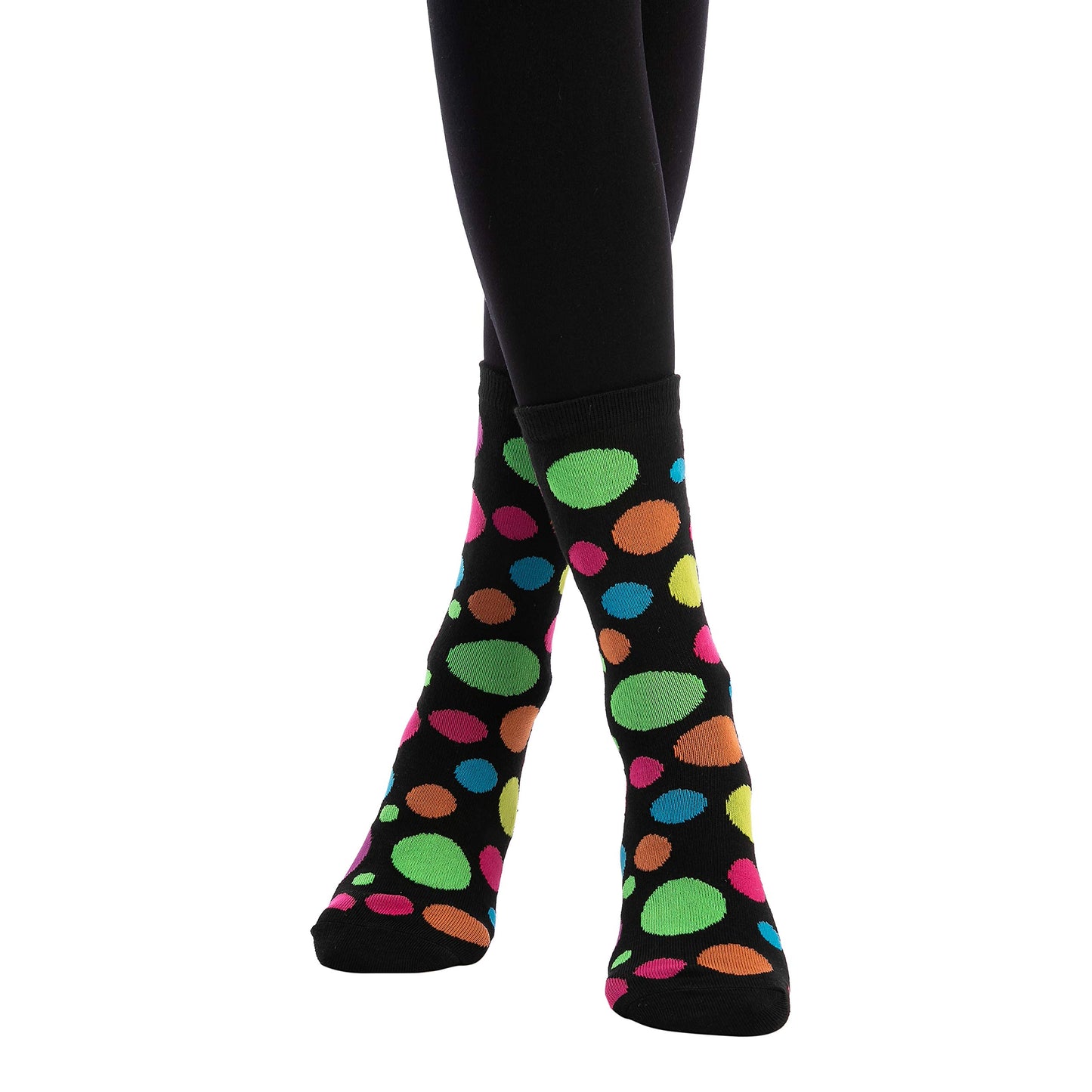 JOYIN 12 PCS Christmas Socks Women Colorful Funky Paint Splash Patterned Crew Socks for Christmas, Holiday or Birthday Gift - Medaid International