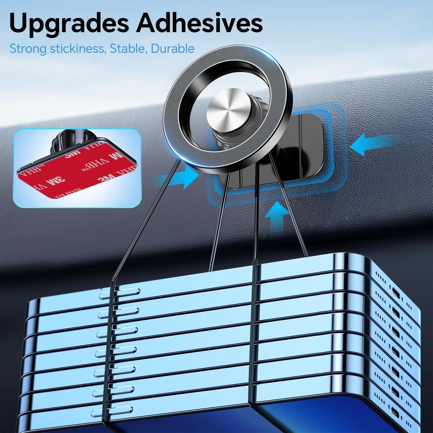 Kaistyle for Magsafe Car Mount【20 Strong Magnets】Magnetic Phone Holder for Car Phone Holder Mount Dash Mounted Holders Cell Phone Holders for Your Car Accessories for Women Men for iPhone 17 16 15 14 - Medaid International