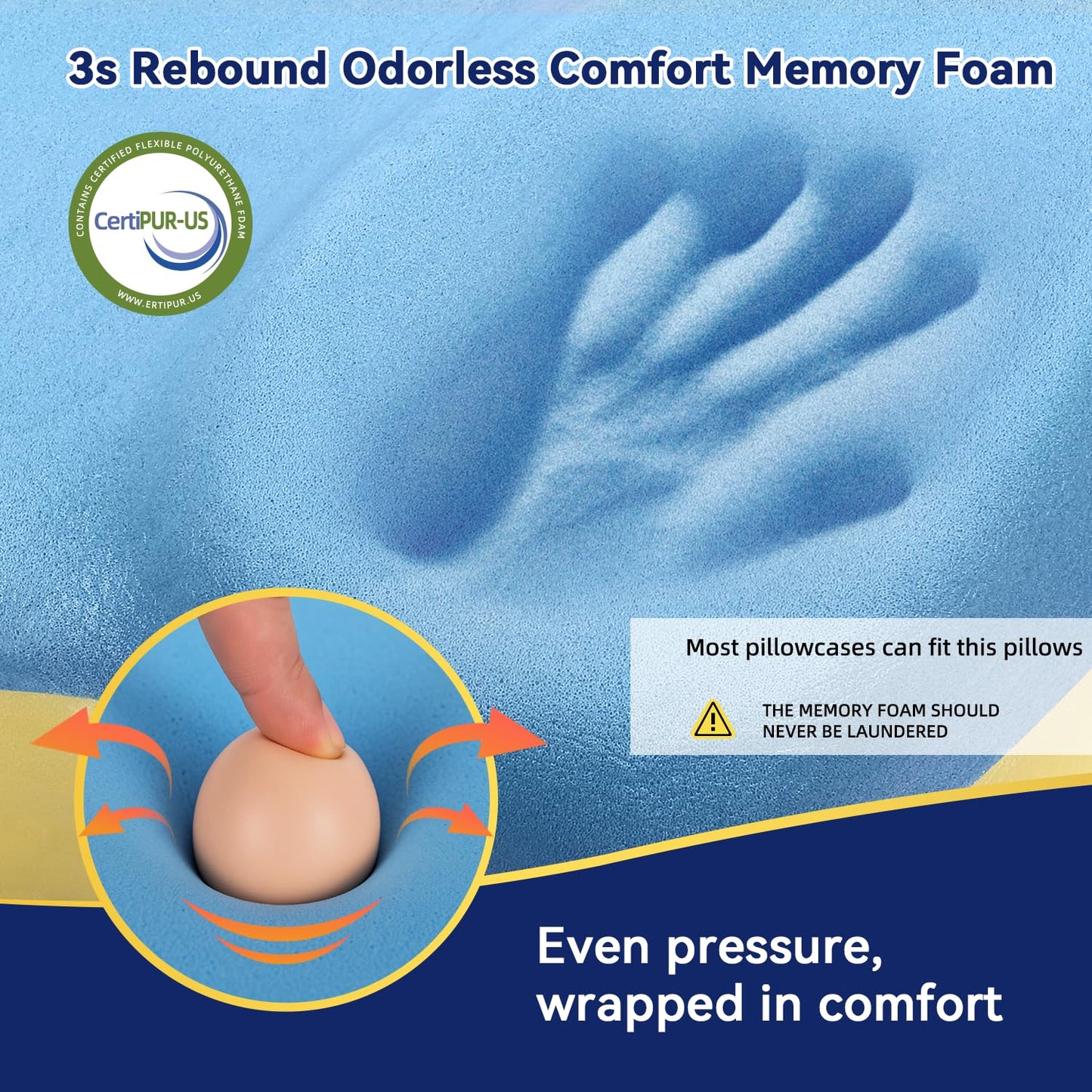 ABLEGRID Dual-Layer Memory Foam Cervical Neck Pillow,Contour Cooling Gel Support Pillow for Neck Shoulder Pain Relief,Ergonomic Orthopedic Adjustable Deep Sleep Bed Pillow for Side,Back,Stomach Sleep - Medaid International