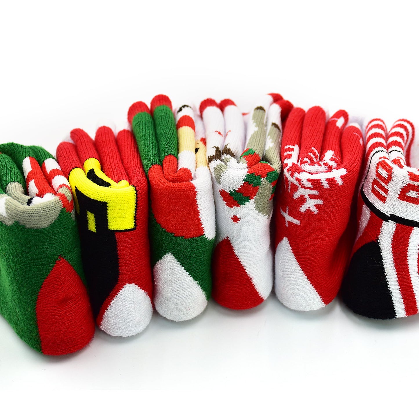SPTRAMLE Kids Christmas Socks, Newborn Toddler Kids Crew Socks for Girls Boys(1-3 Years), 6 Pairs Baby Xmas Holiday Sock - Medaid International