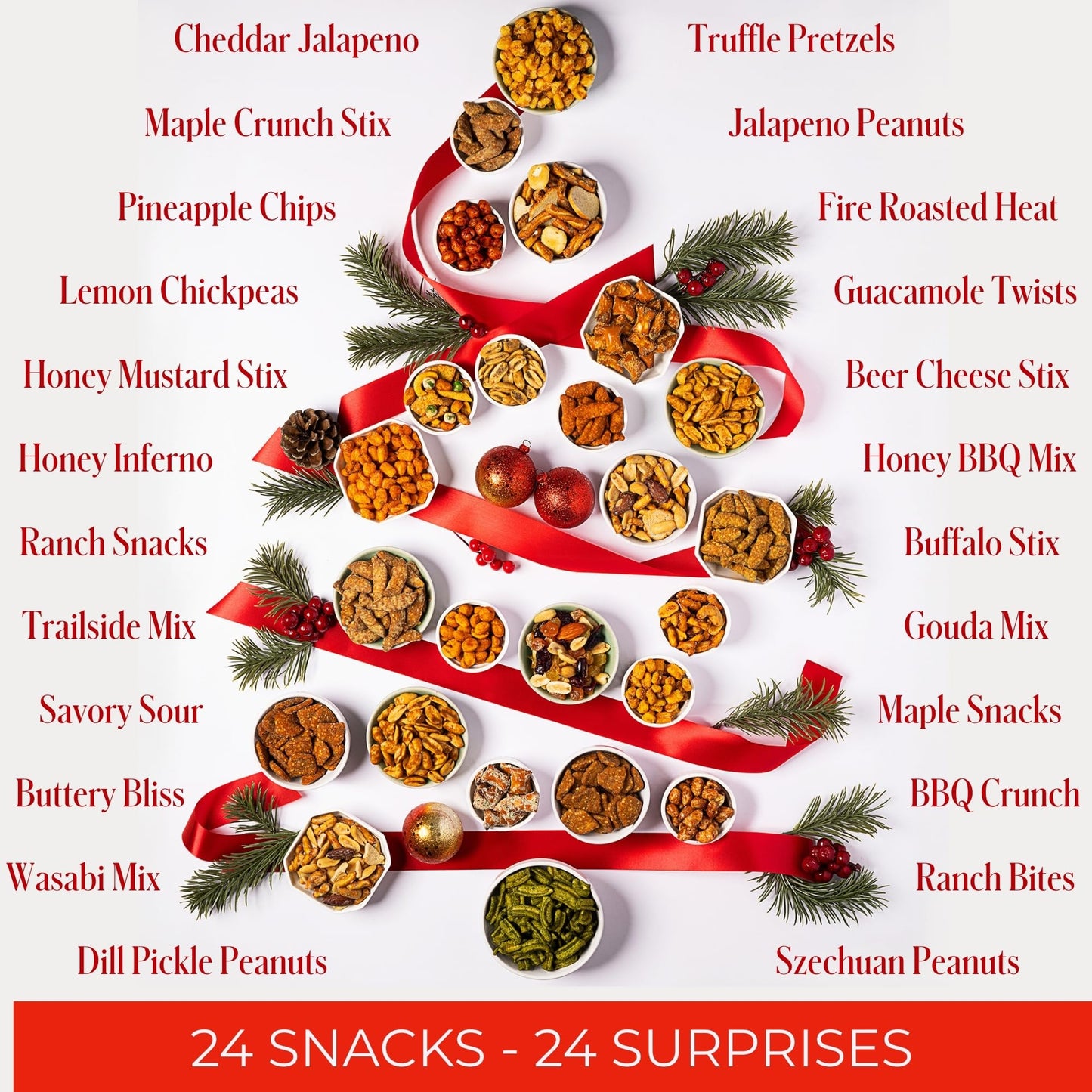 Advent Calendar 2025 – Limited Edition Christmas Gift Box with 24 Gourmet Snacks – A 24 Day Holiday Countdown for Making Lasting Memories, For Adults, Women, Men, Kids - Medaid International