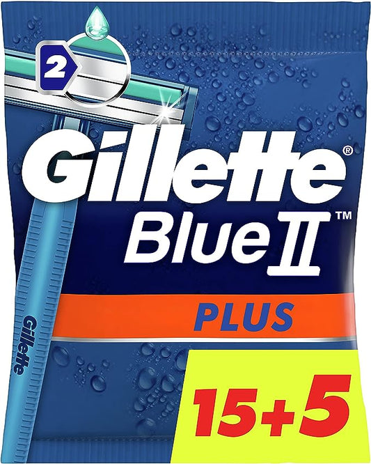 Gillette blue 2 plus (15 + 5) razors - Medaid - Lebanon