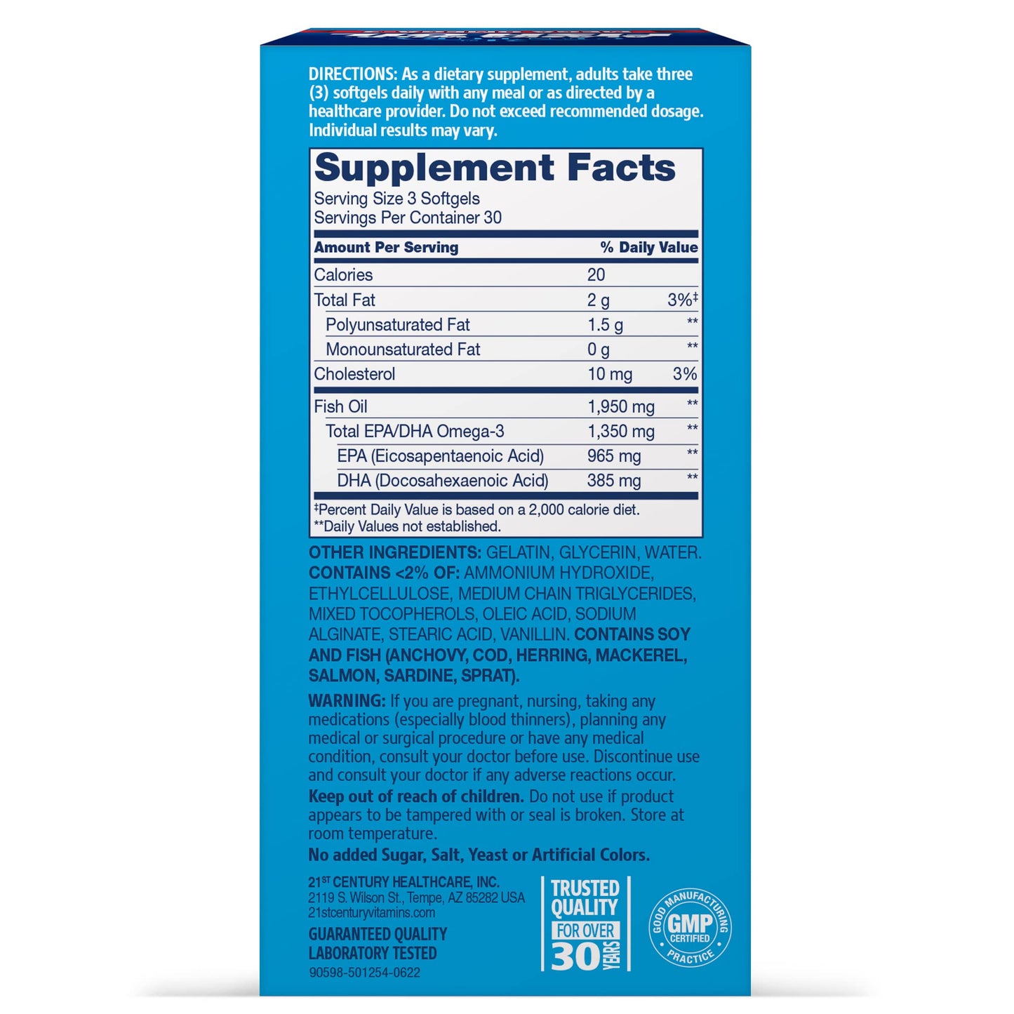 21st Century Alaska Wild Fish Oil Softgels, 90 Count - Medaid International