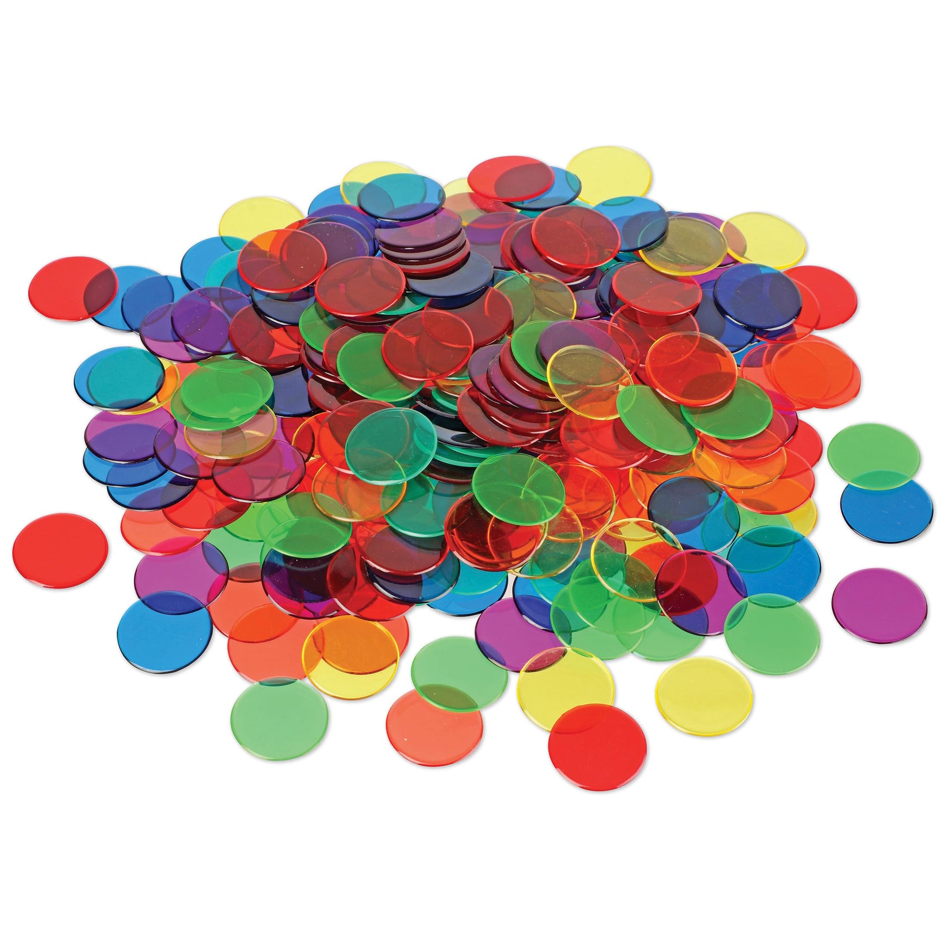 Learning Resources Transparent Color Counting Chips - 250 Pieces, Ages 5+, Math Counters for Kids, Counting Chips, Perfect for Bingo Games,Back to School Supplies,Teacher Supplies - Medaid International