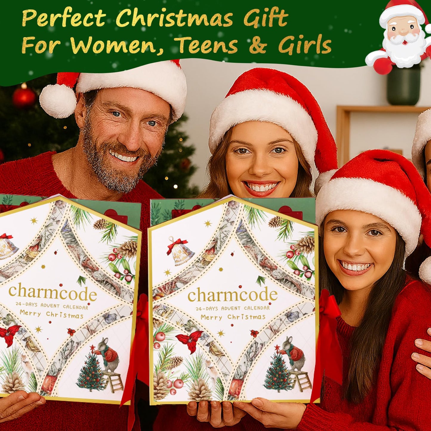 CHARMCODE Makeup Advent Calendar 2025, 24 Days Christmas Countdown Calendar Gift Set for Adult Women Teen Girls, Xmas Holiday Beauty & Cosmetic Surprise Make up Kit for Women Full Kit - Medaid International