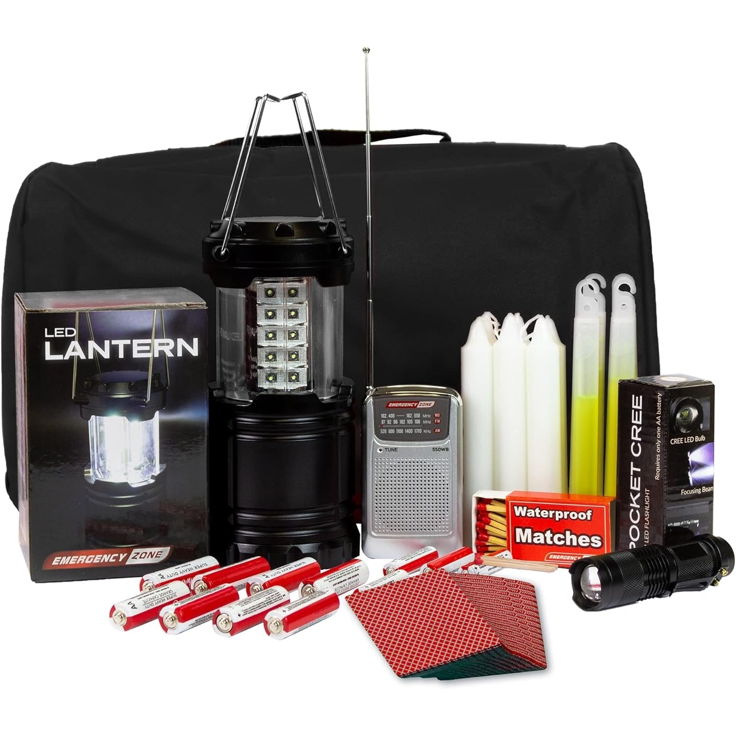 Emergency Zone Power Outage Emergency Kit - Items to Provide Light in Durable Nylon Pouch - Medaid International