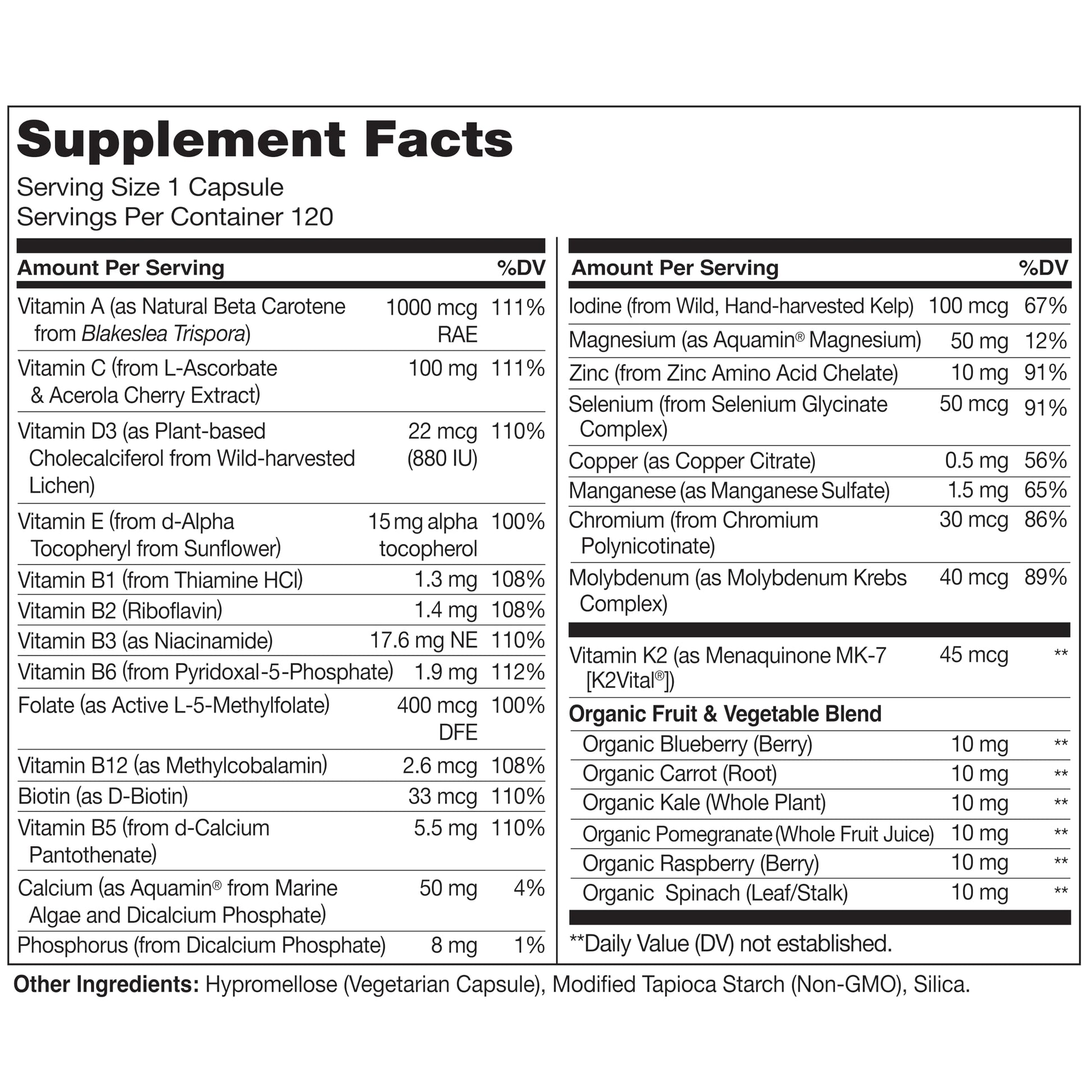 NATURELO Mens Multivitamins - One Daily Multivitamin for Men with Vitamins, Minerals & Organic Whole Foods, Boost Energy & Health, Non-GMO, 120 Vegetarian Capsules - Medaid International