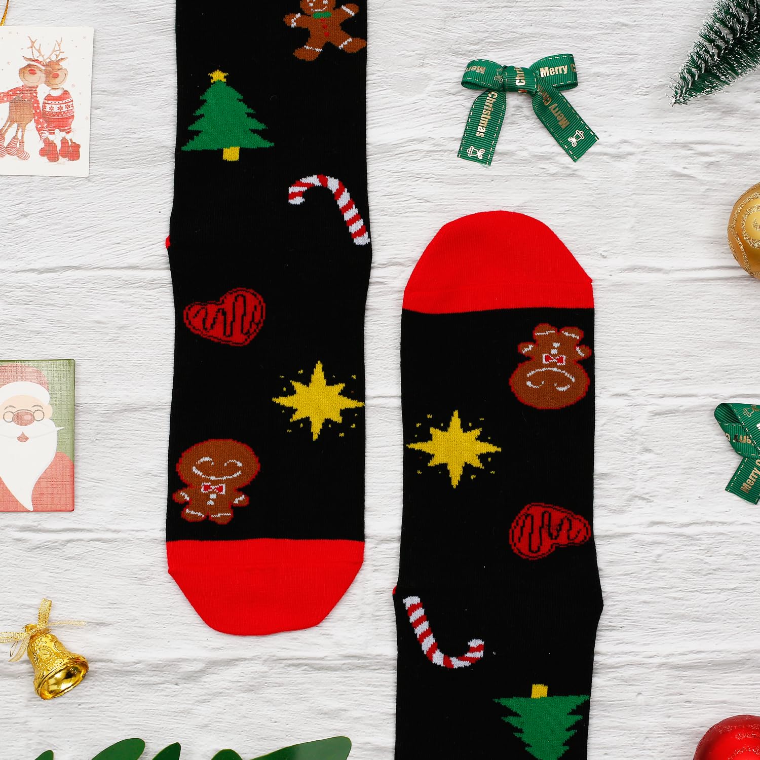 YEXIPO Funny Christmas Socks For Men Women Crew Socks Unisex Novelty Christmas Gifts - Medaid International