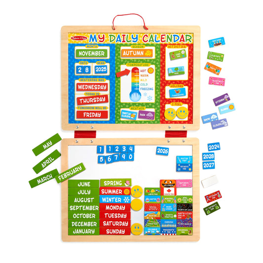 Melissa & Doug My First Daily Magnetic Calendar, Classroom Calendar for Kids Activities with Weather & Seasons, Preschool Toys for Girls & Boys Ages 4+ - Medaid International
