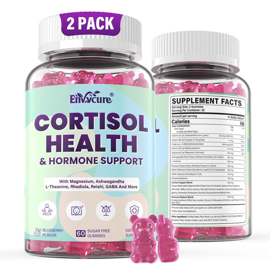 Cortisol Supplements for Women and Men, 24-IN-1 Cortisol Blocker Reducer with Magnesium, Ashwagandha, L-Theanine, Rhodiola, Reishi for Lower Cortisol, Calm, Hormone Balance, Mood Support, 120 Couts - Medaid International