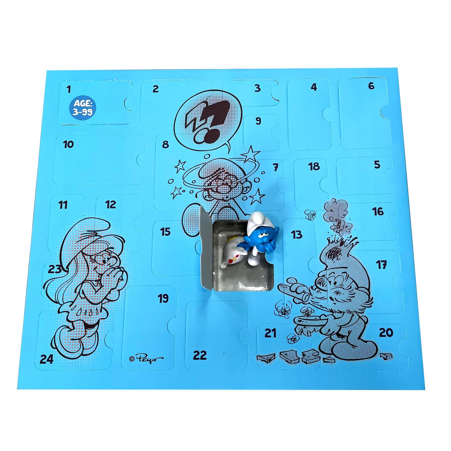 The original SMURFS countdown Calendar 2025 Collectible Cartoon Toys for Boys and Girls, 12 Figurines + 12 SMURFY gifts! Ages 3+. 24 Pieces - Medaid International
