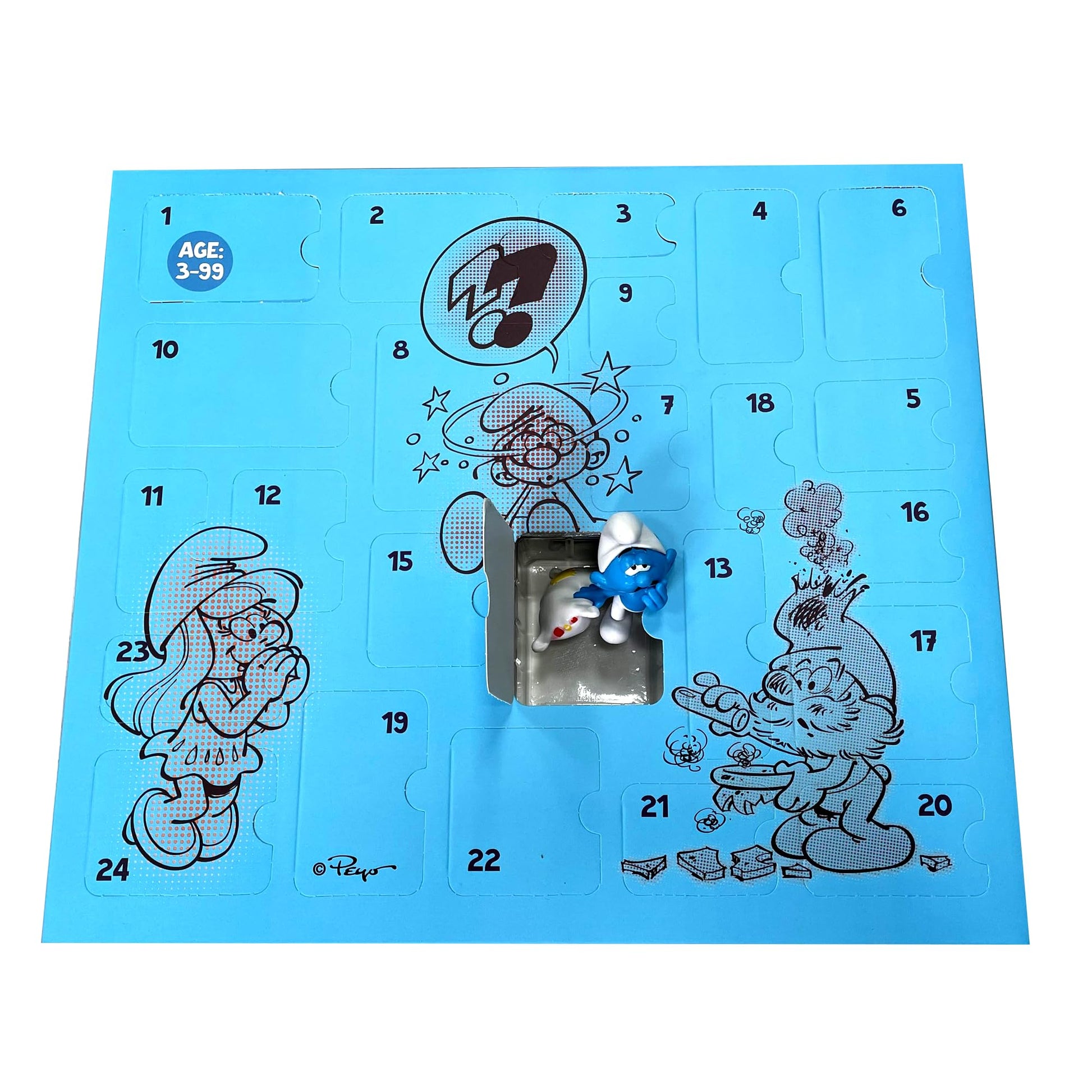 The original SMURFS countdown Calendar 2025 Collectible Cartoon Toys for Boys and Girls, 12 Figurines + 12 SMURFY gifts! Ages 3+. 24 Pieces - Medaid International