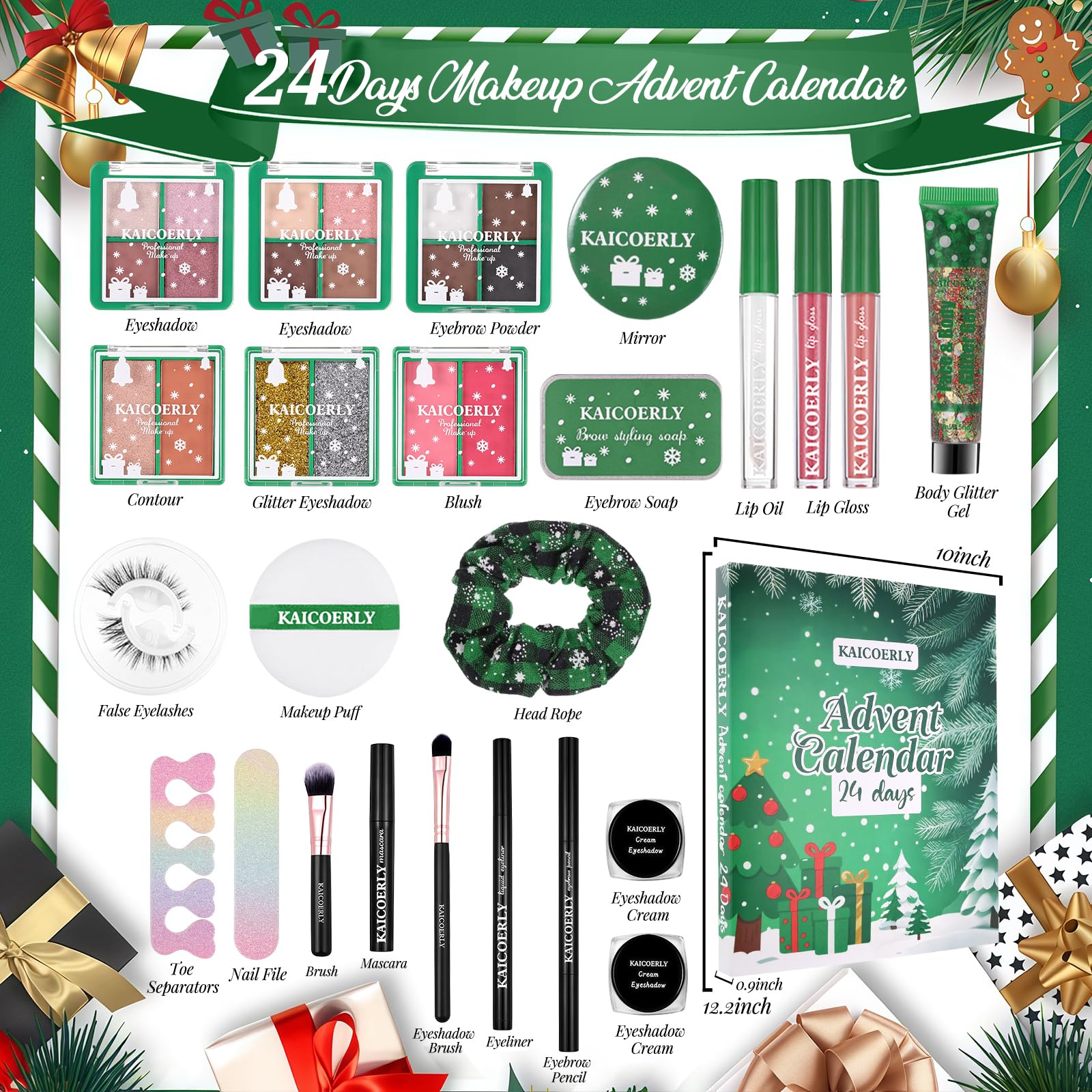 Makeup Advent Calendar 2025 for Women Teen Girls,24 Days Christmas Makeup Set with Surprises Individually Boxed ，2025 Xmas Countdown Calendar Makeup Kits for Christmas Party Festival - Medaid International