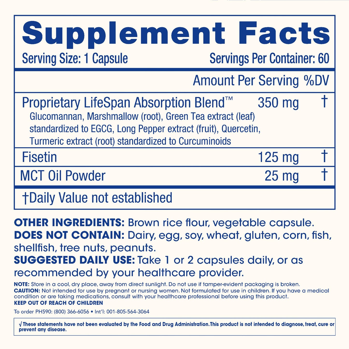 ProHealth Fisetin Supplements-15X Better Absorption from Polyphenol Blend + MCT Oil. 3rd Party Tested Pure. USA Manufactured. Powerful Antioxidant + Senolytic. Fisetin Supplement 125mg X 60 Servings - Medaid International