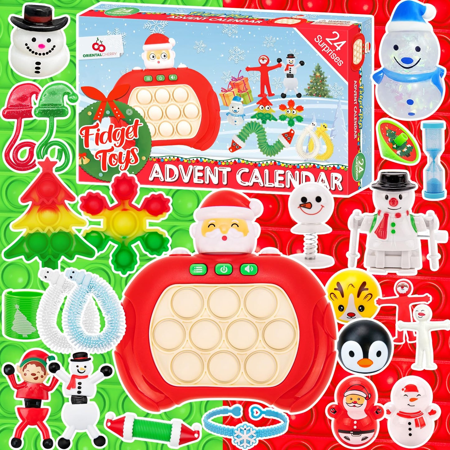 Advent Calendar 2025-24 Days of Surprises Fidget Toys Bulk - Christmas Holiday Countdown Advent Calendars - Sensory Toy Gifts for Toddler Kids Teens Girls Age 4 5 6 7 8 9 10 11 12 Year Old Classroom - Medaid International