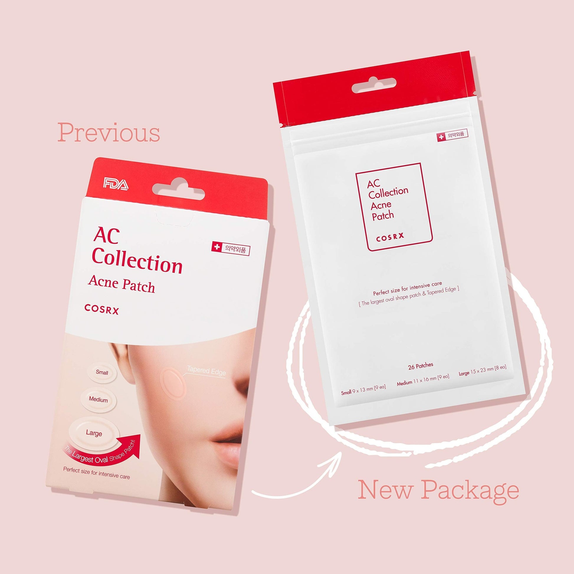 COSRX AC Collection Acne Patch, 26 Patches with Centella Asiatica Extract, Blemishes and Zits Cover, Spot Stickers for Face and Body - Medaid International