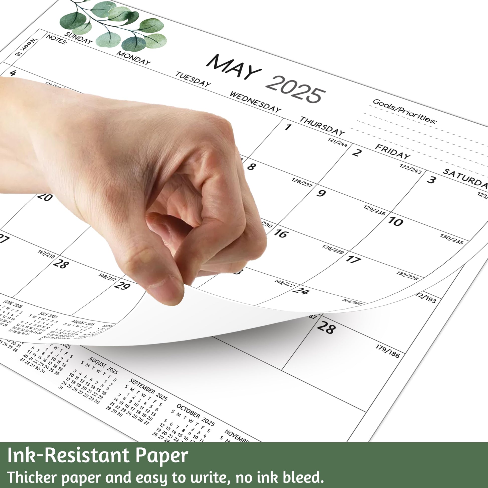 2025-2026 Magnetic Calendar for Refrigerator - Run Now to Dec 2026, 11'' x 8.5'', 2026 Monthly Calendar with Strong Magnets, Thicker Paper, Hard Cardboard, Priorities ＆ Notes, Yearly Overview - Medaid International