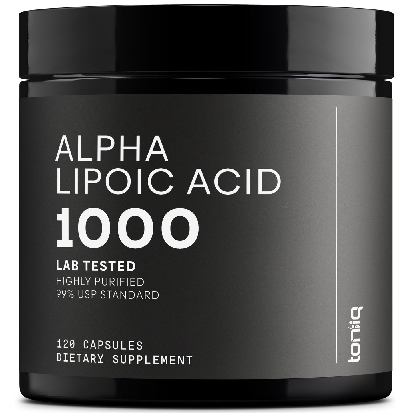 Toniiq 1000mg Ultra High Strength Alpha Lipoic Acid Capsules - Highly Purified 99%+ USP Standard - 120 Capsules ALA Supplement - Medaid International