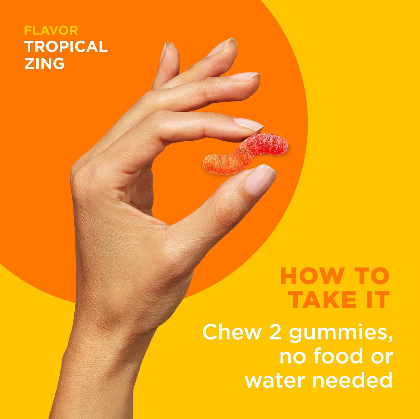 OLLY Hello Happy Gummy Worms, Mood Balance Support, Vitamin D, Saffron, Adult Chewable Supplement, Tropical Zing - 60 Count - Medaid International