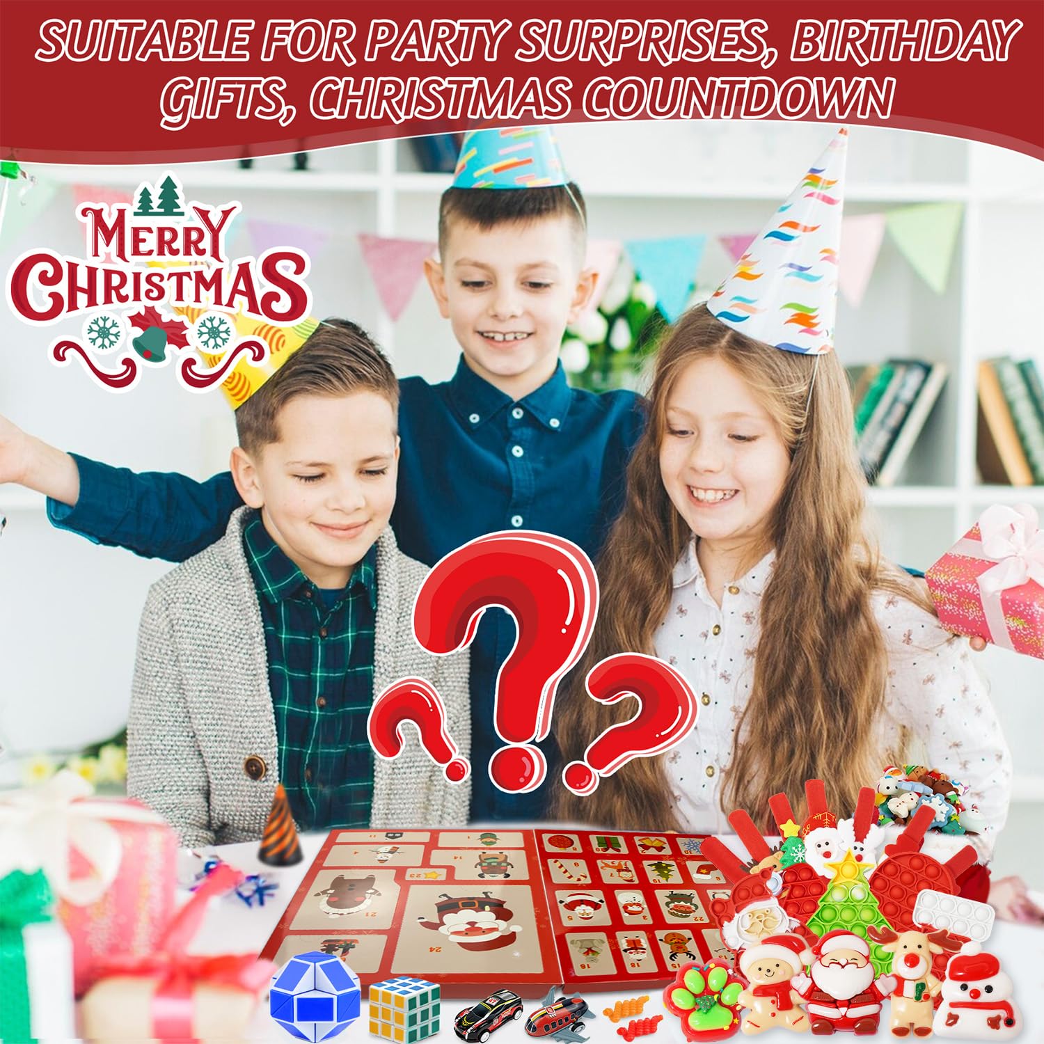 Fidget Advent Calendars 2025 For Kids,24 Days of Surprises Fidget Toys, Christmas Countdown Advent Calendars,Xmas Party Favors Stocking Stuffer Gifts Sensory Toy Surprise Gifts For Boys Girls - Medaid International