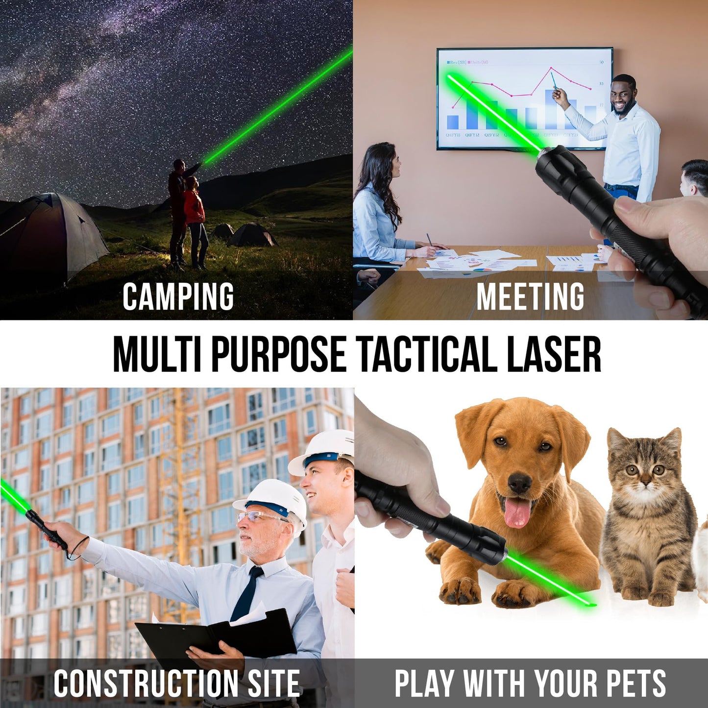 HITEKK High Power Green Laser Pointer | Tactical Green Laser Pointer | Single Press On/Off Tactical Lazer Pointer | Rechargeable Long Range Lazer Pointer and Carrying Case - Medaid International