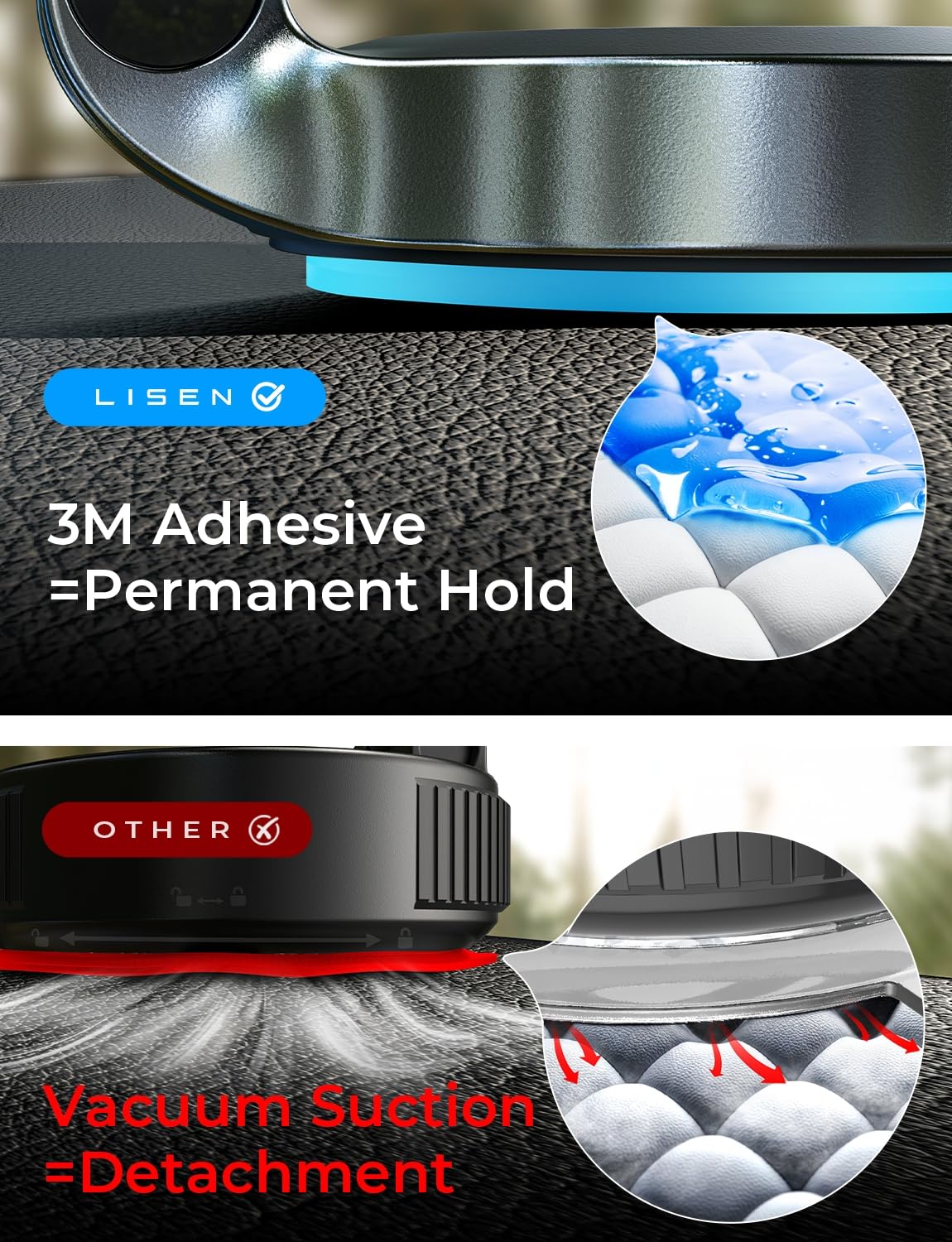 LISEN for iPhone 17 Pro Max MagSafe Car Mount, Ultra Magnetic Phone Holder for Car Dashboard, Car Accessories for iPhone 17 Pro Max,Gifts for Men Women Him Her, Fit for iPhone17 Pro/Air/Max 16 15 14 - Medaid International