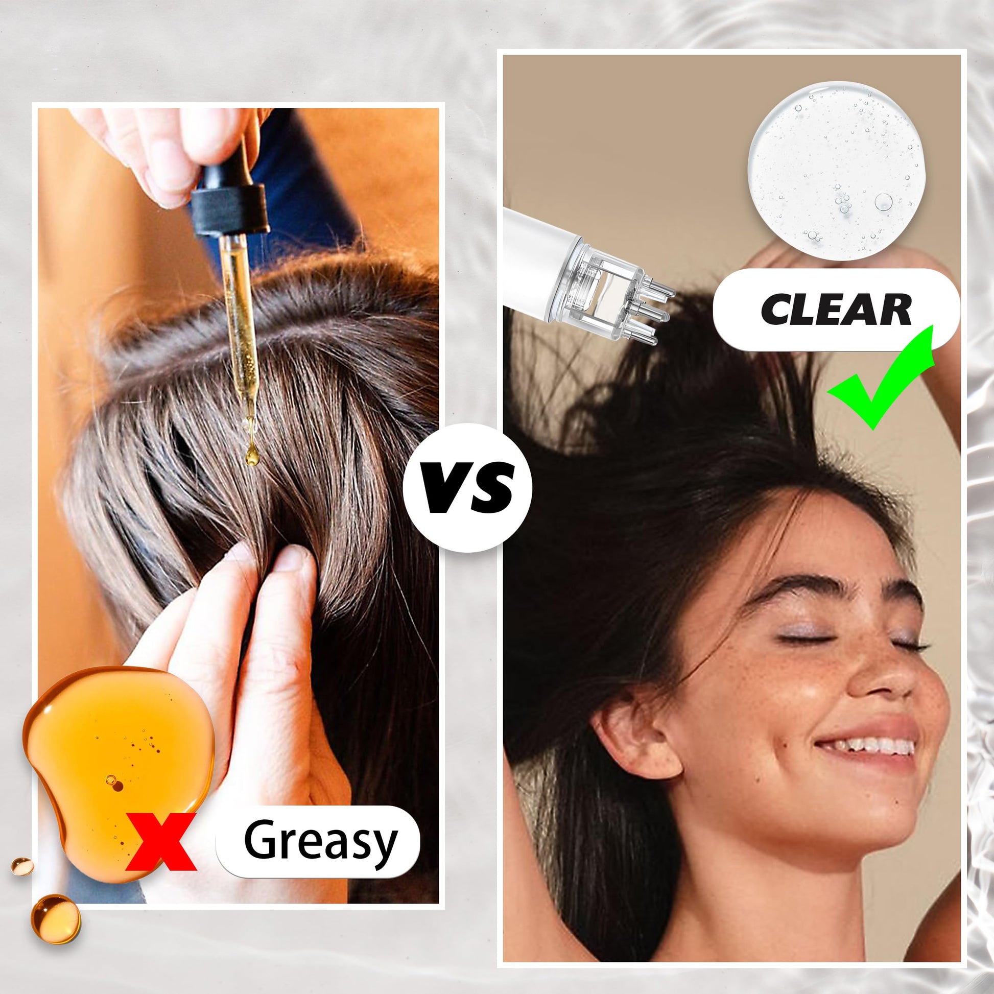 Hair Growth Serum Minoxidil Applicator - 2 in 1 Scalp Applicator with 5% Biotin Growth Oil Non-Greasy for Women Men Hair Regrowth (15ML, Unscented) - Medaid International