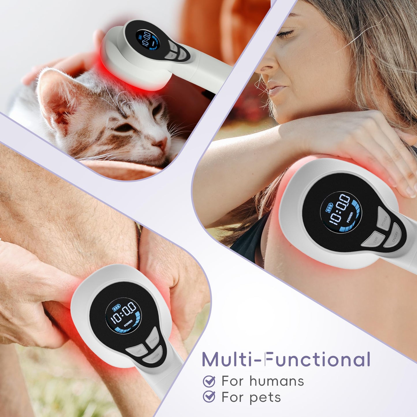 Handheld Red Light Therapy Device, Portable Pain Relief Device, 650nm 808nm Therapy Instrument - Medaid International