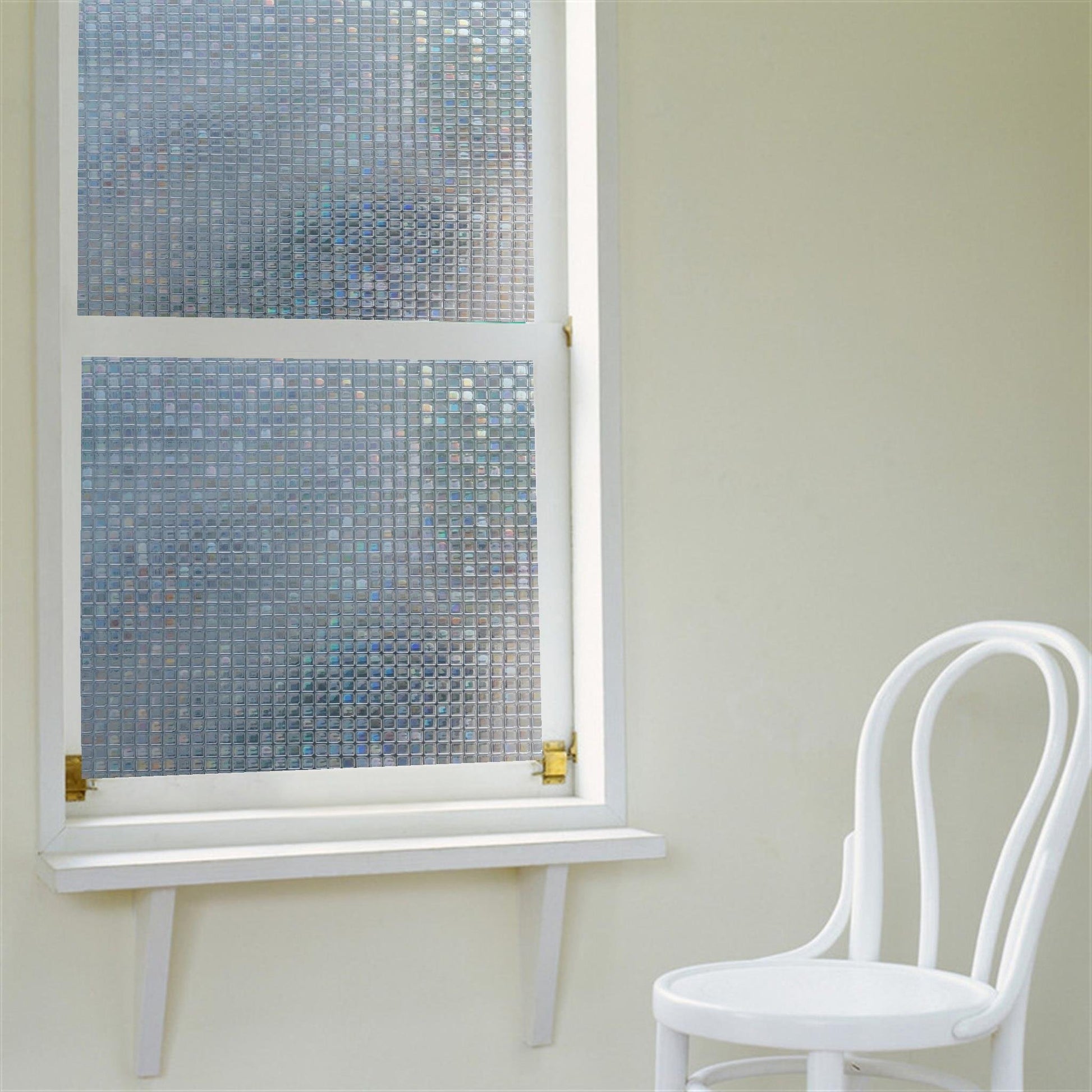 Arthome 3D Mosaic Window Film, 17.5x78.7 inch Privacy Film Static Cling Film, No Glue Self Adhesive Anti UV Window Sticker,Removable Rainbow Window Tint Film for Home Office - Medaid International