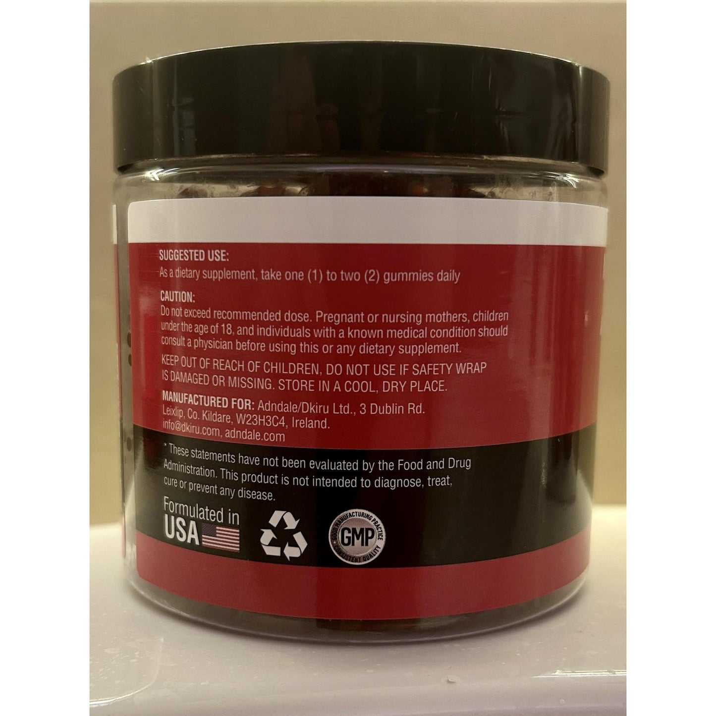 Adndale 90ct 15-in-1 Magnesium Glycinate Gummies 400 mg/serv- with Magnesium Malate, Ashwagandha, Tart Cherry, Magnolia Bark, Lemon Balm, Passionflower, Chamomile, L-Theanine, Zinc, Vitamin K2 & D3 - Medaid International