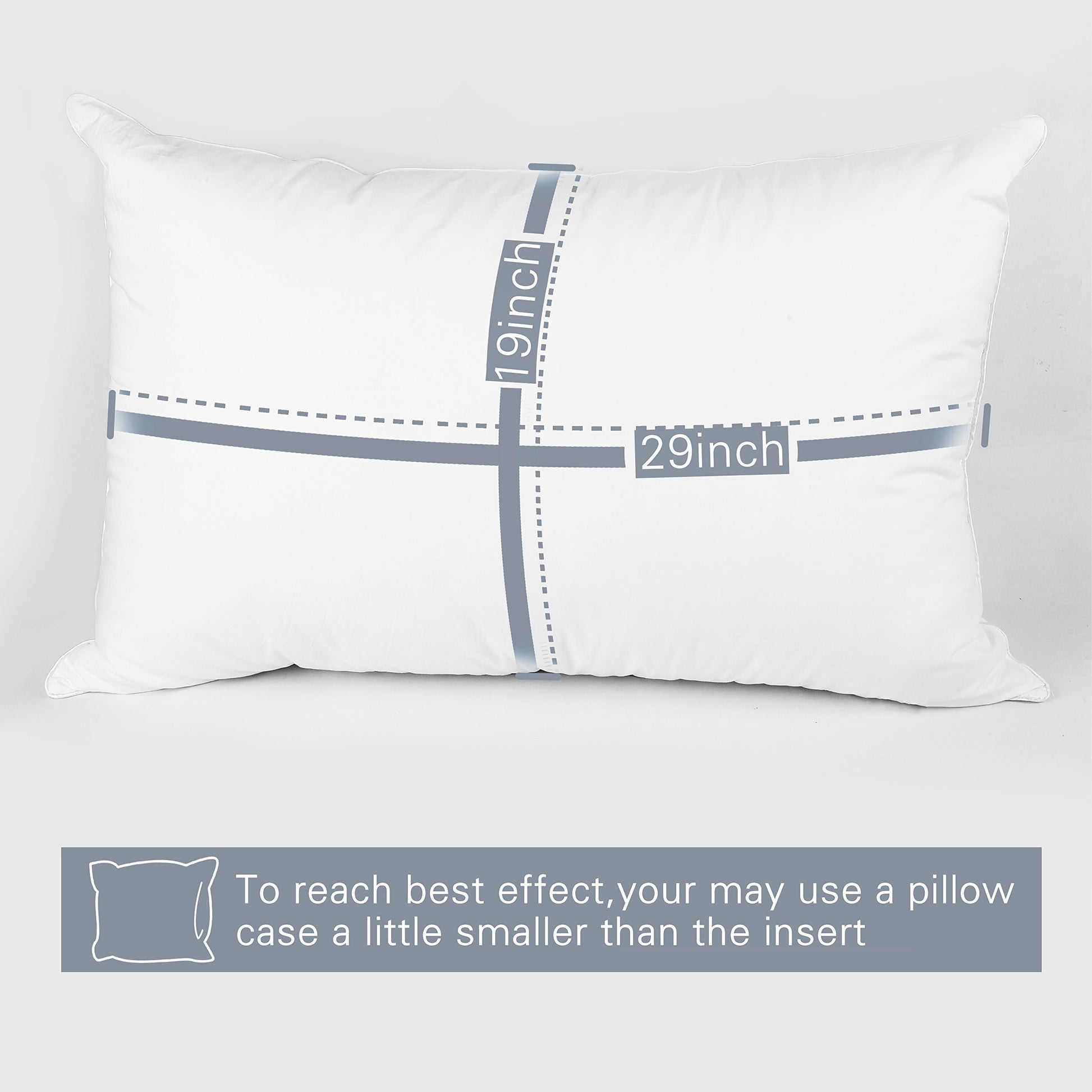 EDOW Luxury Soft Pillows for Sleeping, Fluffy Down Alternative Polyester Fiber Filled Pillow, Home&Hotel-Collection, Machine Washable - Medaid International