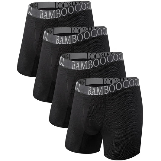BAMBOO COOL Men's 360° Breathable Mesh Underwear Moisture-Wicking Boxer Briefs Cooling Performance,Multipack - Medaid International