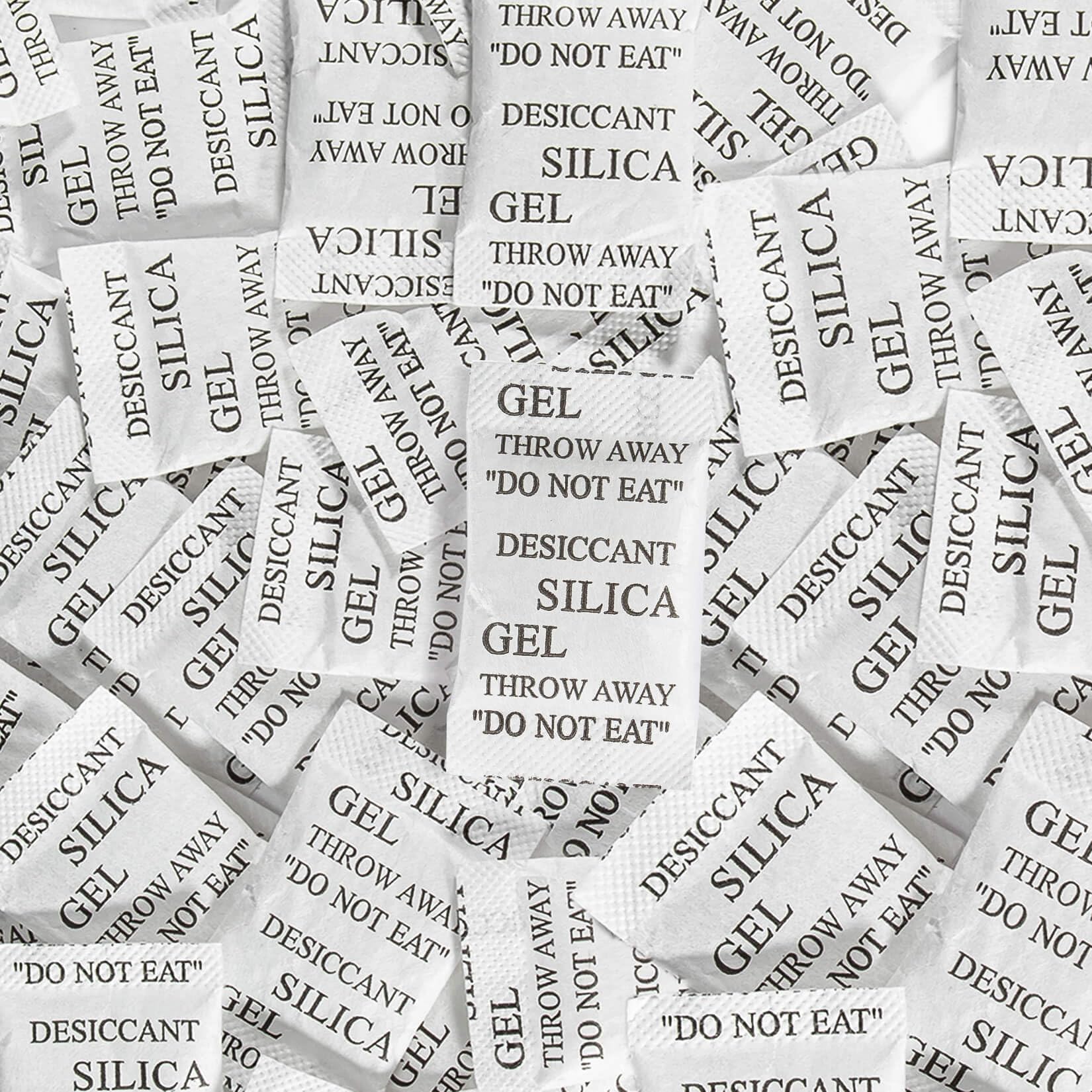 Sukh 100PCS 2Gram Silica Packets - Decassant Packs Anti Humidity Packs Silicone Packets Dry for Electronic Products, Jewelry, Cameras, Clothes, Books, Iron Tools, Precision Instruments - Medaid International