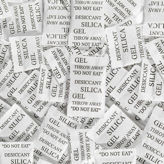 Sukh 100PCS 2Gram Silica Packets - Decassant Packs Anti Humidity Packs Silicone Packets Dry for Electronic Products, Jewelry, Cameras, Clothes, Books, Iron Tools, Precision Instruments - Medaid International